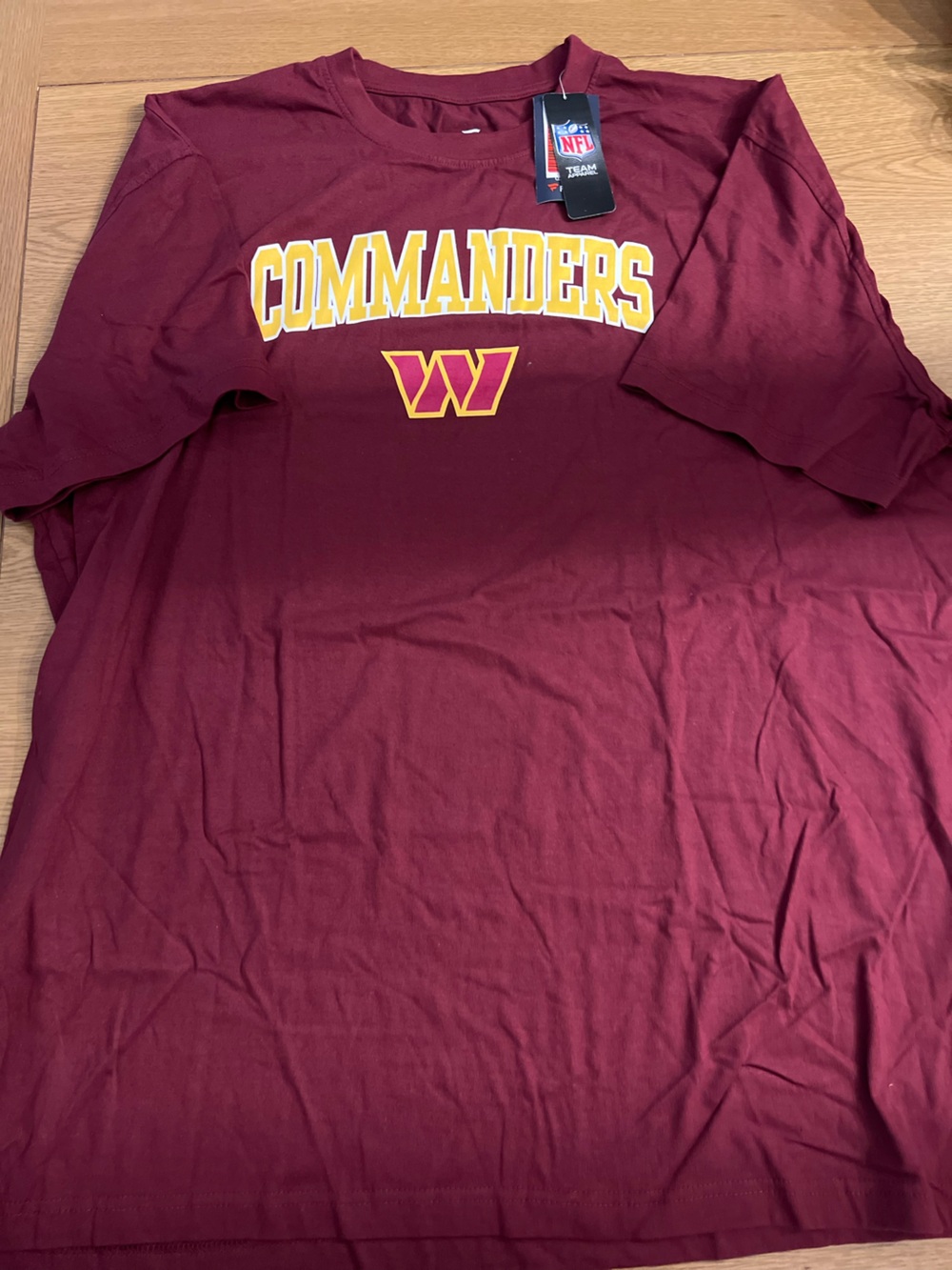 Fanatics Maroon Washington Commanders Short Sleeve Tee with Gold Logo
